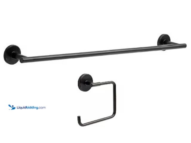 Lot 49-3615833 - Lot of (1) Delta Trinsic 24 in. Wall Mount Towel Bar Bath Hardware Accessory in Venetian Bronze, Mod...