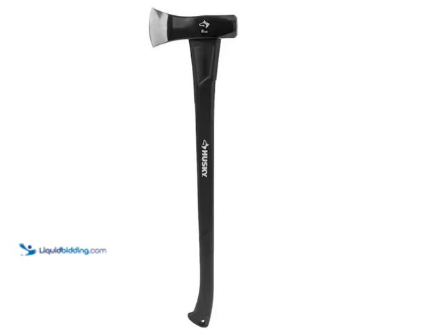 Lot 49-3613814 - Husky 8 lbs. Splitting Maul Guarded with 36 in. Fiberglass Handle, Model # 35298, Used, Scuffs/scrat...