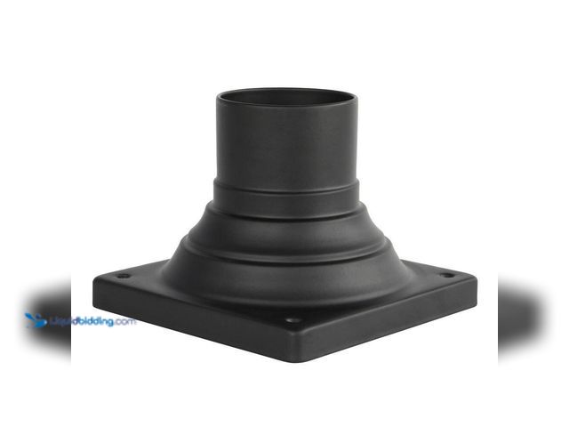 Lot 49-5410437 - Lot of 3. 6 in. Square Black Pier Mount Base for Outdoor Post Light Fixtures. [Model # C6359 BK] Unu...