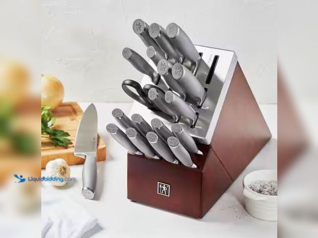 Lot 49-2001490 - (14-Piece) Henckels Modernist Self-Sharpening Knife Block Set, Model # 17503-014, Unused, Has attach...