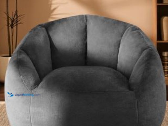 Lot 49-1623394 - Oversized Plush Bean Bag Chair - Cozy Accent Sofa for Living Room & Bedroom, Model # 146674926306, U...