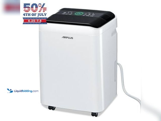 Lot 49-3564886 - Edendirect 50 pt. 4,500 sq. ft. Dehumidifier for Basement in White with Drain Hose, Bucket, Continou...