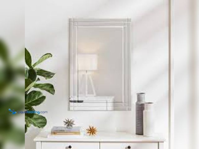 Lot 49-5459931 - StyleWell .Medium Rectangle Beveled Glass Classic Mirror (36 in. H x 24 in. W). Model # MR20361-HD. ...