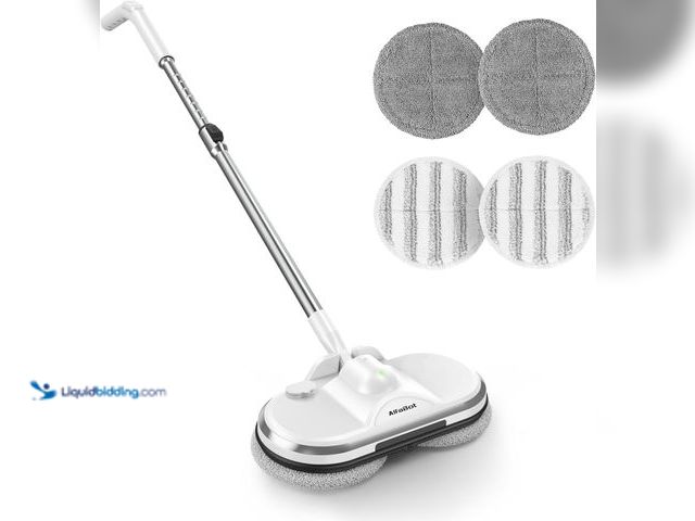 Lot 49-3531359 - Electric Mop, AlfaBot WS-24 Cordless Spin Mop for Floor Cleaning, Lightweight & Rechargeable Floor C...