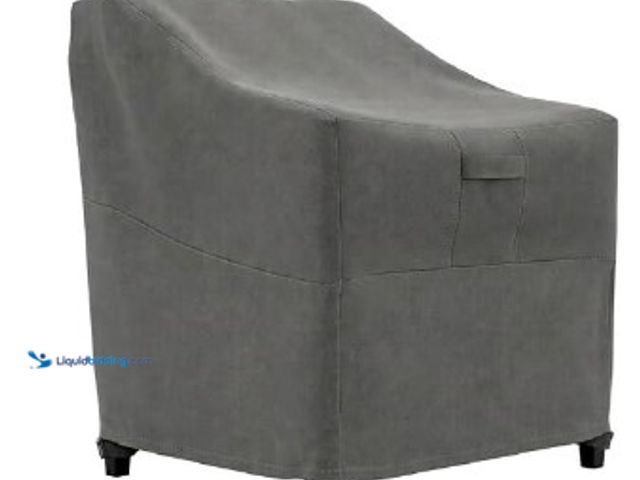 Lot 49-3612873 - Patio Outdoor Furniture Chair Cover - Premium Heavy Duty - Grey, Model # B06X9182MV, Unused.  Ref#PA...