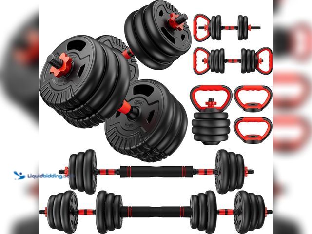 Lot 49-3617699 - 45-Lb Adjustable Free Weight Dumbbell Set with Connector - Unused Model B0FWS1SLZJ  Ref#WM0730
