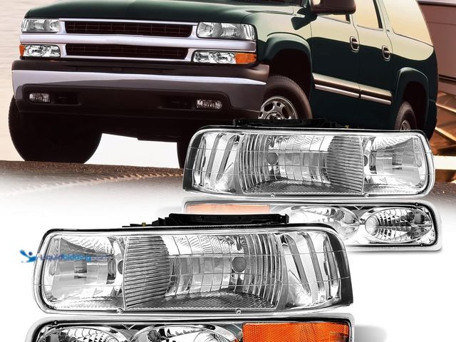 Lot 49-5413428 - AS Headlight Assembly Compatible with 1999 2000 2001 2002 Chevy Silverado 1500 2500/2000-2006 Suburb...