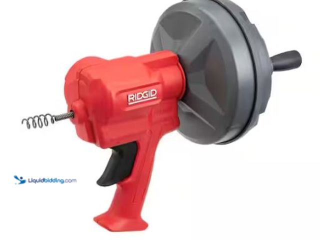 Lot 49-1569036 - RIDGID EZ SPIN Drain Cleaning Snake Auger, Model # 80168, Slightly used.  Ref#AHDPA102