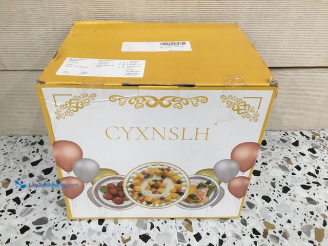 Lot 49-5408488 - Supernal 400pcs Silver Plastic Dinnerware Set Heavy Duty Disposable Plates Include Silver Plastic De...