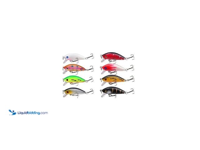 Lot 49-5396743 - Lot of 8 Crankbait Fishing Lures 1.7" 3.6g - NEW - The set includes a variety of colorful and realis...