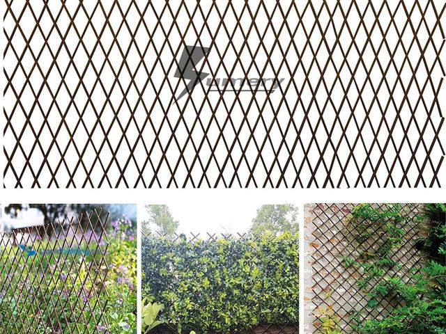 Lot 49-3616996 - 36"H x 92"W Expandable Climbing Lattice Trellis Fence - Unused (SKU: B08D2ZJG7Y)