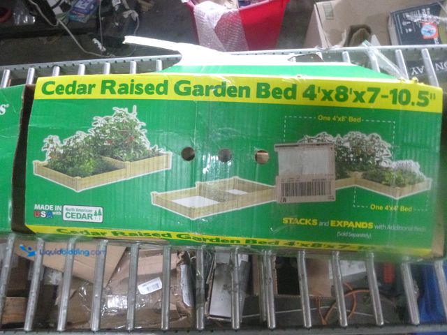 Lot 49-1518096 - Original Cedar / Pine Raised Garden Bed 4 ft x 8 ft x 10.5 in Model #RCP6T21B, Unused  Ref#HDPA0626