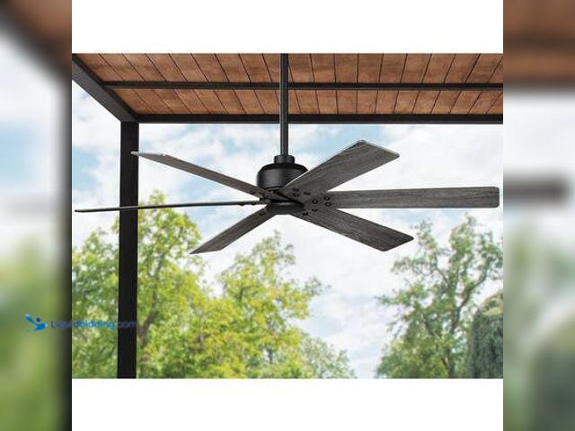 Lot 49-5554378 - Home Decorators Collection Cortaine 54 in. Indoor/Outdoor Matte Black Ceiling Fan with DC Motor and ...
