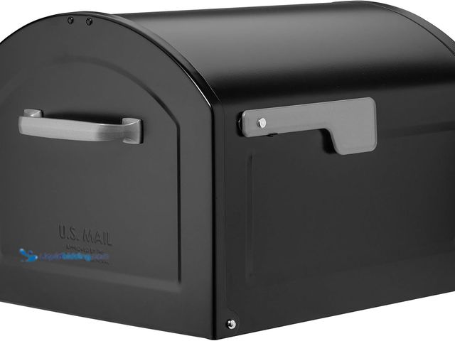 Lot 49-5410306 - Architectural Mailboxes 950020B-10 Centennial Postmount Mailbox, XL, Black. [ASIN: B078H74L7T] Unuse...