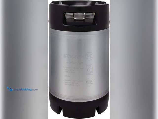 Lot 49-5549731 - Kegco KM25G-RBT 2.5 Gallon Home Brew Ball Lock Beer Keg - Rubber Handle - NSF Approved. Model:  KM25...