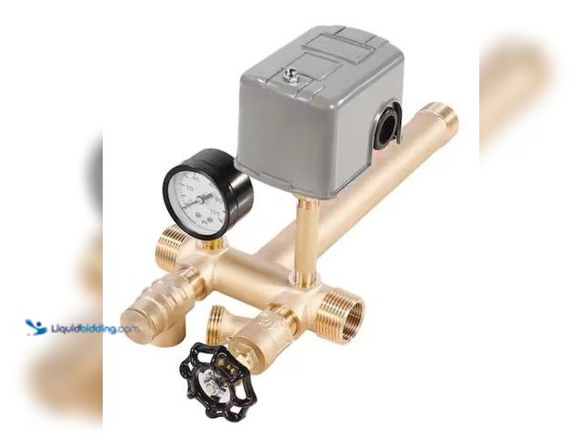 Lot 49-3536954 - 1 in. x 11 in. Well Pressure Tank Tee Kit, with 7-Pieces Pure Brass Pressure Tank Installation Kit f...