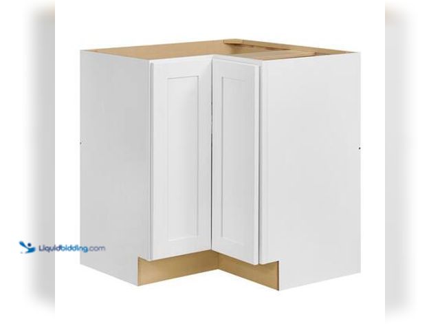 Lot 49-5539811 - Hampton Bay Avondale 32 in. W x 32 in. D x 34.5 in. H Ready to Assemble Plywood Shaker Lazy Susan Co...