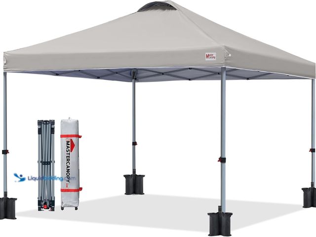Lot 49-5542895 - MASTERCANOPY 8x8 Pop Up Canopy Tent, 1 Person Setup Instant Shelter,Outdoor Portable Beach Canopy wi...