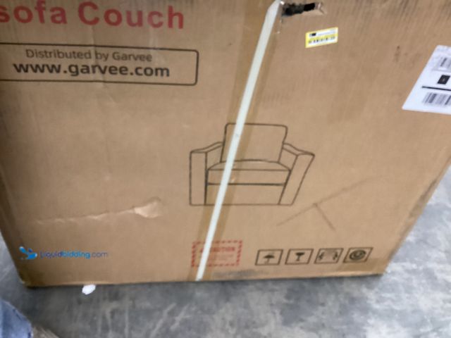 Lot 49-5450256 - Brown Leather Sofa Chair. Item is unused.