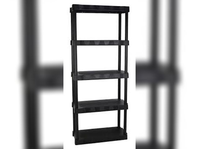 Lot 49-5548835 - Hyper Tough 4 Shelf Plastic Shelving Unit 13.88" (D) x 30" (W) x 56.2" (H), Black MODEL:618842427772...