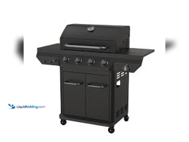Lot 49-5439111 - Nexgrill 4 Burner with Side Burner Propane Gas Grill in Black. Model # 720-0830XM. Unused (Scuffs & ...
