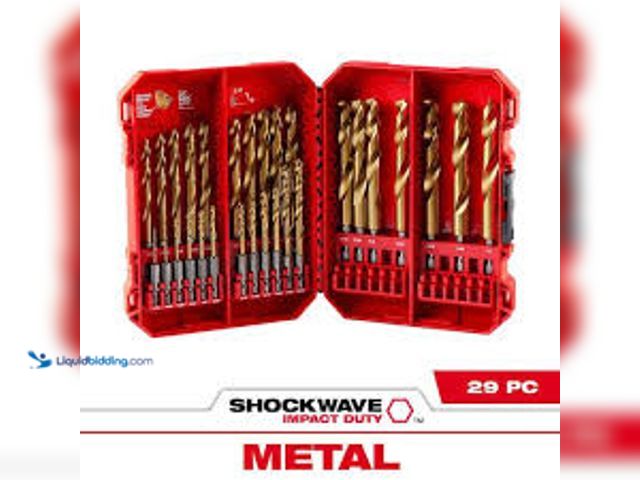Lot 49-5476695 - Milwaukee SHOCKWAVE Impact Duty Titanium Drill Bit Set (29-Piece). Model # 48-89-4672. Used and miss...