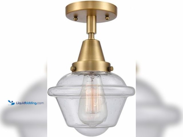 Lot 49-3566058 - Innovations 447-1C-BB-G534 Transitional One Light Flush Mount from Franklin Restoration Collection i...