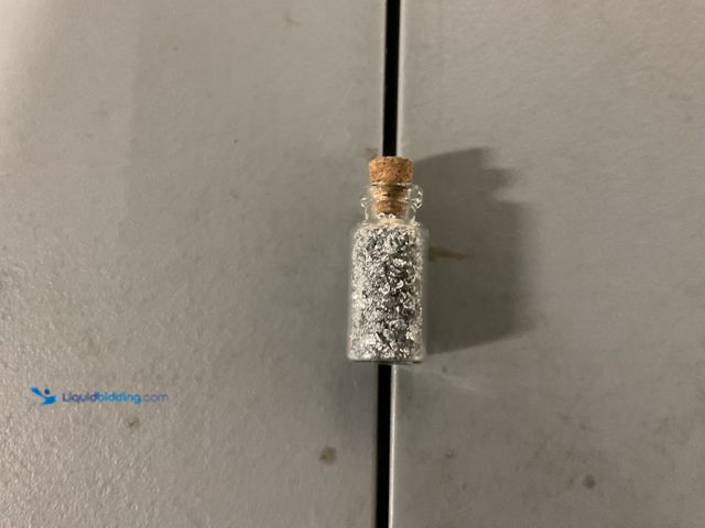 Lot 49-1505962 - RARE 1 INCH GLASS VILE OF PURE 24K SILVER FLAKES #COINS1211