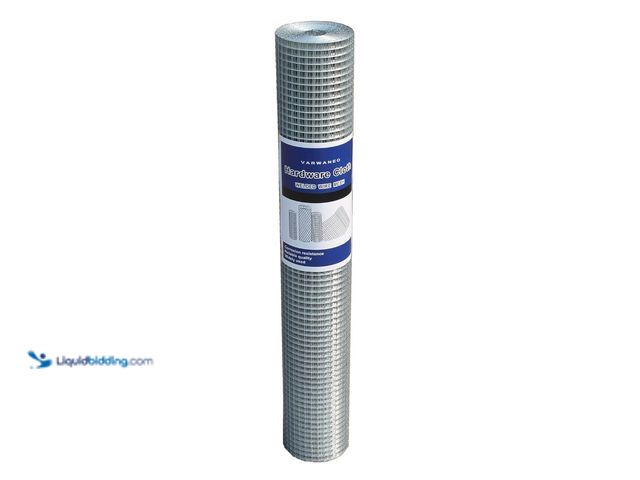 Lot 49-3465359 - VARWANEO Stainless Steel Welded Wire Mesh 304 23 inches x 10 feet 1/2 inch Mesh 18GA Hardware Cloth,...