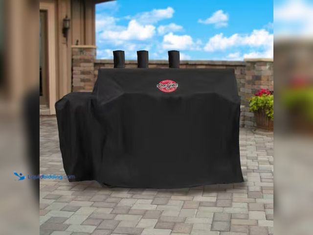 Lot 49-1574799 - Char-Griller Double Play Grill Cover, Fits models 5650, 93560 & expands to fit side fire box, Model ...