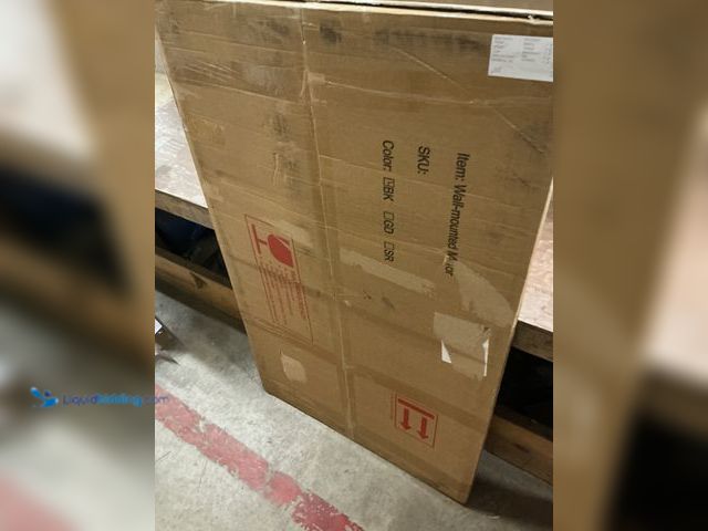 Lot 49-5487465 - Black Wall Mounted Mirror 50" x 30" Unused