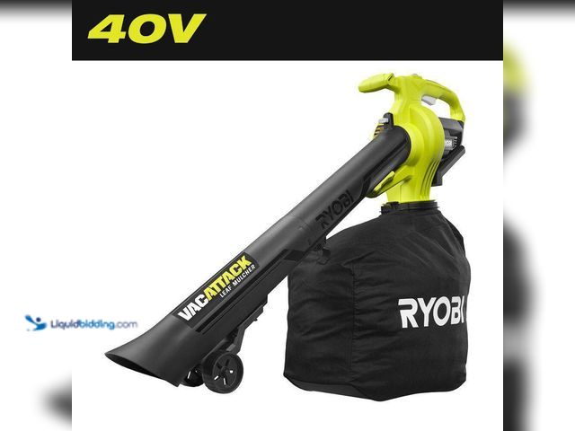Lot 49-3515543 - RYOBI
40V Vac Attack Cordless Battery Leaf Vacuum/Mulcher (Tool Only) Unused (unable to test)