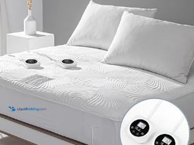 Lot 49-3464381 - King Size Electric Heated Mattress Pad 10 Heat Settings Dual Control with Memory Timer for 1-12 Hour...