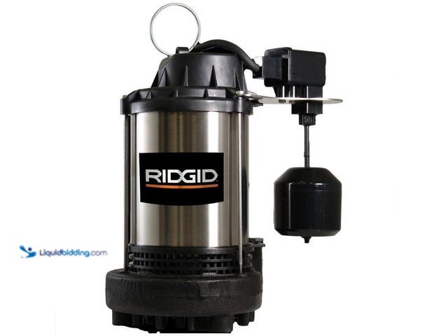 Lot 49-5552420 - RIDGID 1000RSDS 1 HP Stainless Steel Dual Suction Sump Pump. Used and powers on