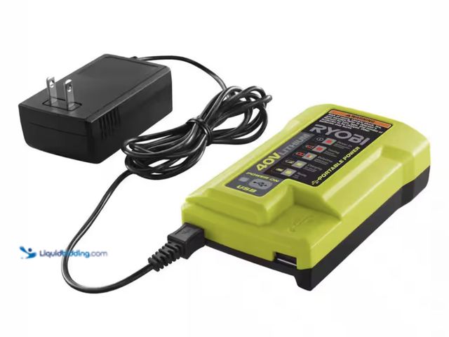 Lot 49-1807083 - 40V lithium-Ion battery charger from RYOBI. Compatible with all RYOBI 40V batteries, Open package