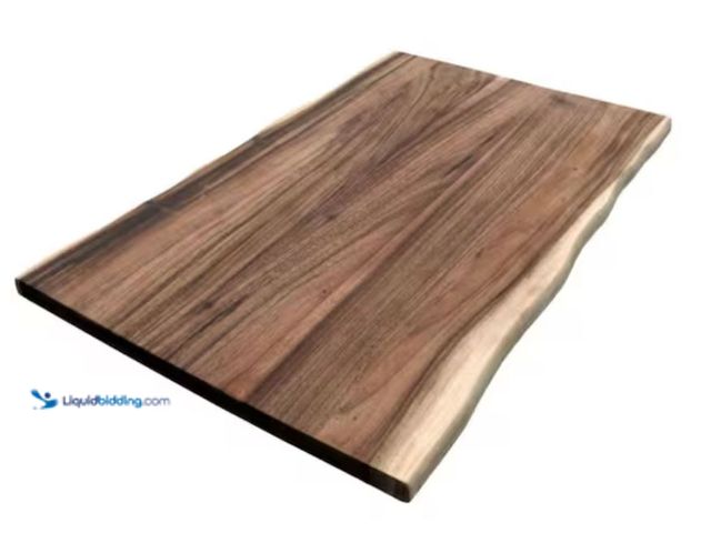 Lot 49-2005533 - Hardwood Reflections 4 ft. L x 30 in. D Unfinished Saman Solid Wood Butcher Block Desktop Countertop...