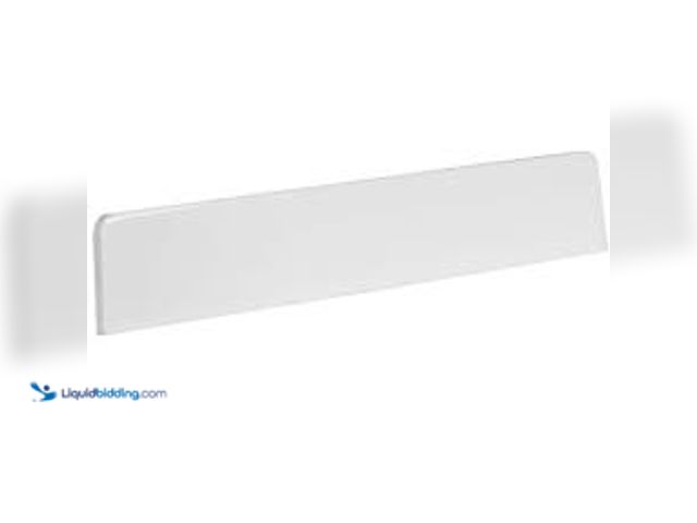 Lot 49-5415285 - Glacier Bay 17.6 in. W Composite Vanity Sidesplash in White. Model # NSS19GBCOM-W. Unused.