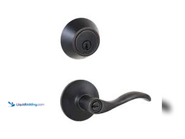 Lot 49-3539957 - Defiant Naples Aged Bronze Combo Pack with Single Cylinder Deadbolt. Model # 32MYEX7D1B. Unused with...