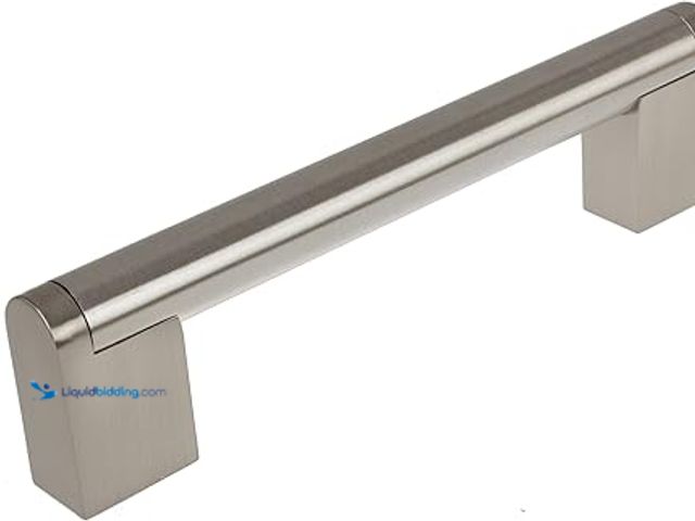 Lot 49-5415486 - Qty 9. GlideRite Hardware 52003-128-SN-1 Round Cross Bar Cabinet, Stainless Steel. Model # ‎52003-12...
