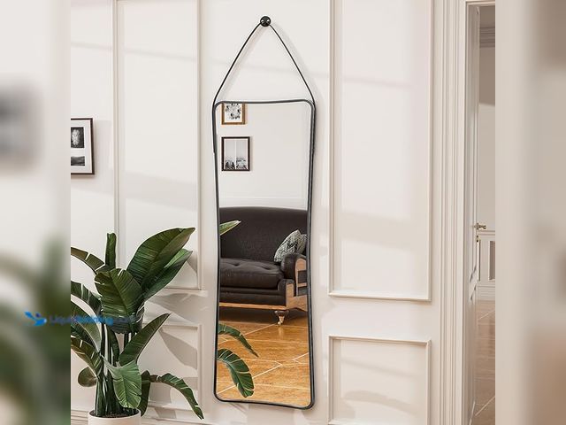 Lot 49-1570263 - Antok Full Length Mirror, 16"x46" Wall Mirror Full Length, Wall-Mounted Mirror, Irregular Mirror, Bo...
