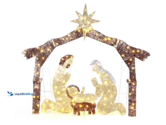 Lot 49-1548128 - UBesGoo 6ft Light-Up Nativity Scene Christmas Decoration Nativity Christmas Outdoor Décor Model #504...