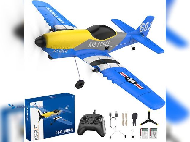 Lot 49-5453730 - RC Plane, 3 Channel RC Airplane 2.4GHz with 2 Batteries 6-axis Gyro Stabilizer, Easy to Fly for Begi...