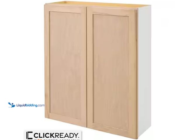 Lot 49-5555400 - Hampton Bay
36 in. W x 12 in. D x 42 in. H Ready to Assemble Wall Kitchen Cabinet in Unfinished wit...