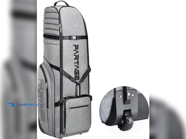 Lot 49-5422257 - Partage Golf Travel Bag with Wheels, Golf Travel Case for Airlines, 900D Heavy Duty Oxford -Black US...