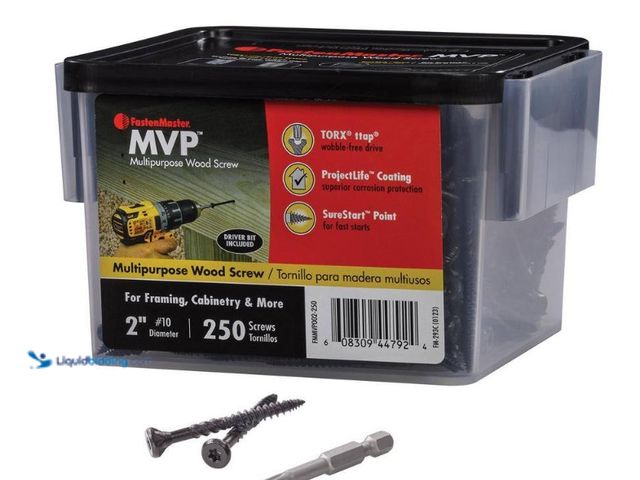 Lot 49-5543187 - FastenMaster
#10 x 2 in. Torx TTAP Drive Suresink Flat Head MVP Multi-Purpose Wood Screw (250-Pack)...