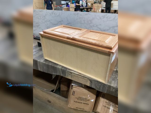 Lot 49-5407533 - Kitchen Cabinet 30"w x 15"t x 12"d. Unused, some scuffs/scratches from shipping