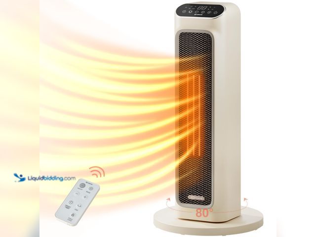 Lot 49-3470138 - Airmate Space Heater for Indoor Use,Fast Quiet Heating Portable Electric Heater with Remote, 80°Osci...