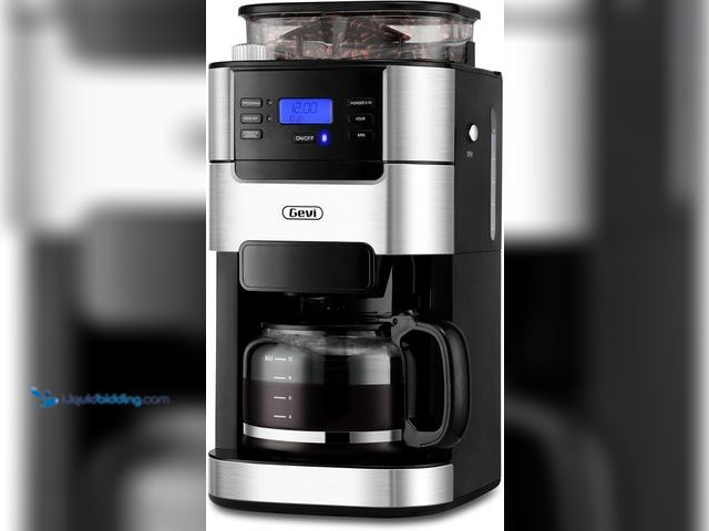 Lot 49-5475866 - Gevi 10-Cup Drip Coffee Maker with Built-in Grinder, Programmable Brew Coffee Machine with Timer, Re...