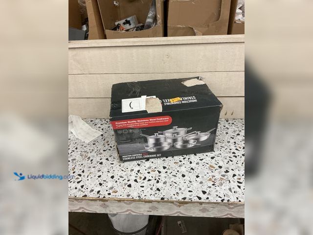 Lot 49-5437573 - 10-Piece Pots and Pans Set, Stainless Steel Cookware Set- Includes Ergonomic Handle. [Model: B0BRFVB...