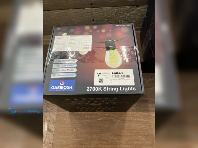 Lot 49-3529041 - GARIBOSH 2700K String Lights (49ft-20 Bulbs) (2packs) New